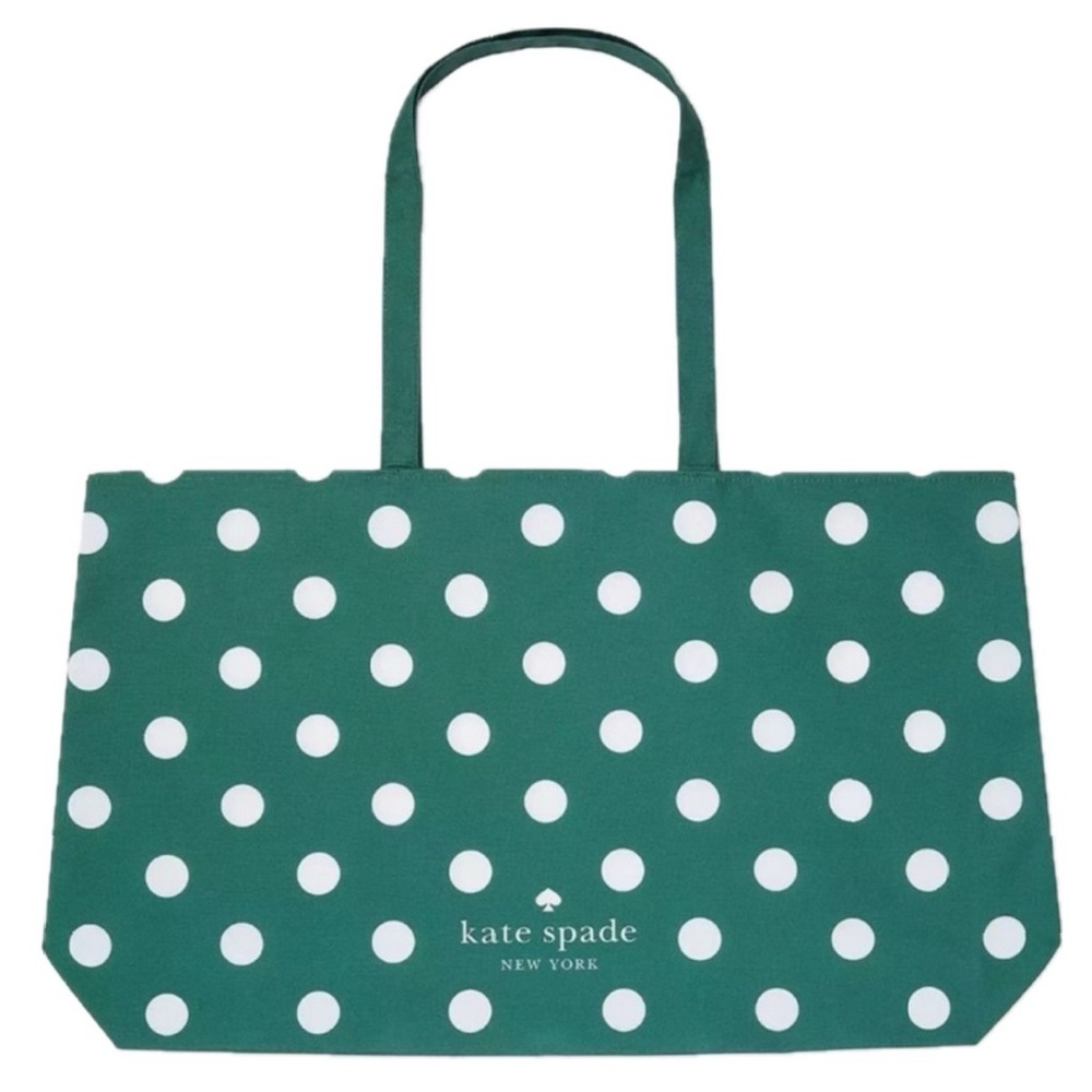 kate spade New Green Polkadot Lightweight Tote Bag